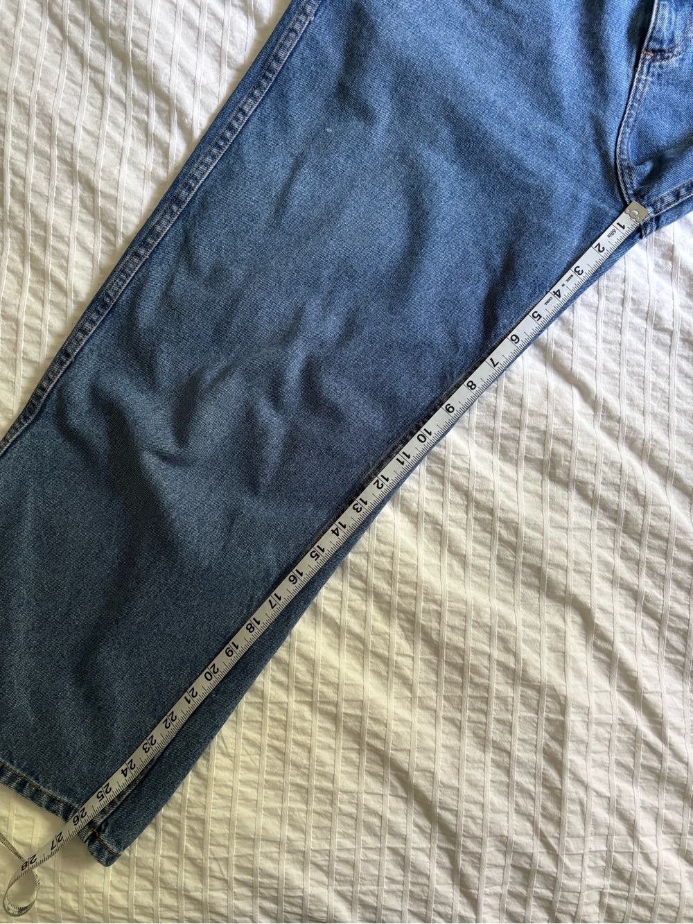 Sezane Le Crop Denim Jeans in Denim Blue Size 42 US 10 (fits 12) - Picture 7 of 9